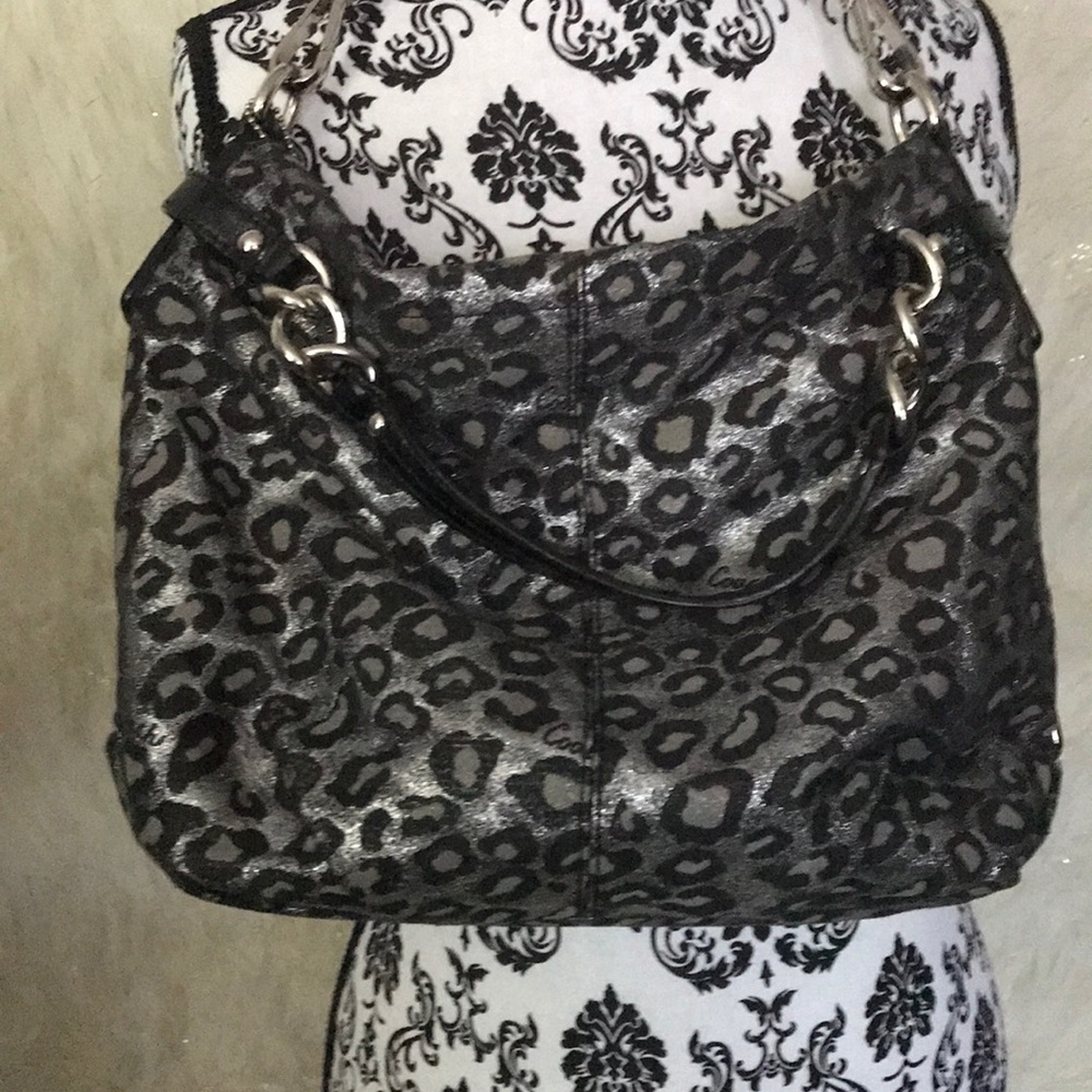 Coach black and silver bag
